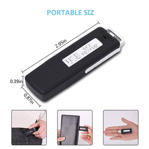 Mini grabadora de voz Digital profesional dictáfono pluma USB unidad Flash disco WAV grabadora de Audio 32kbps PQ131 - Product Image 6