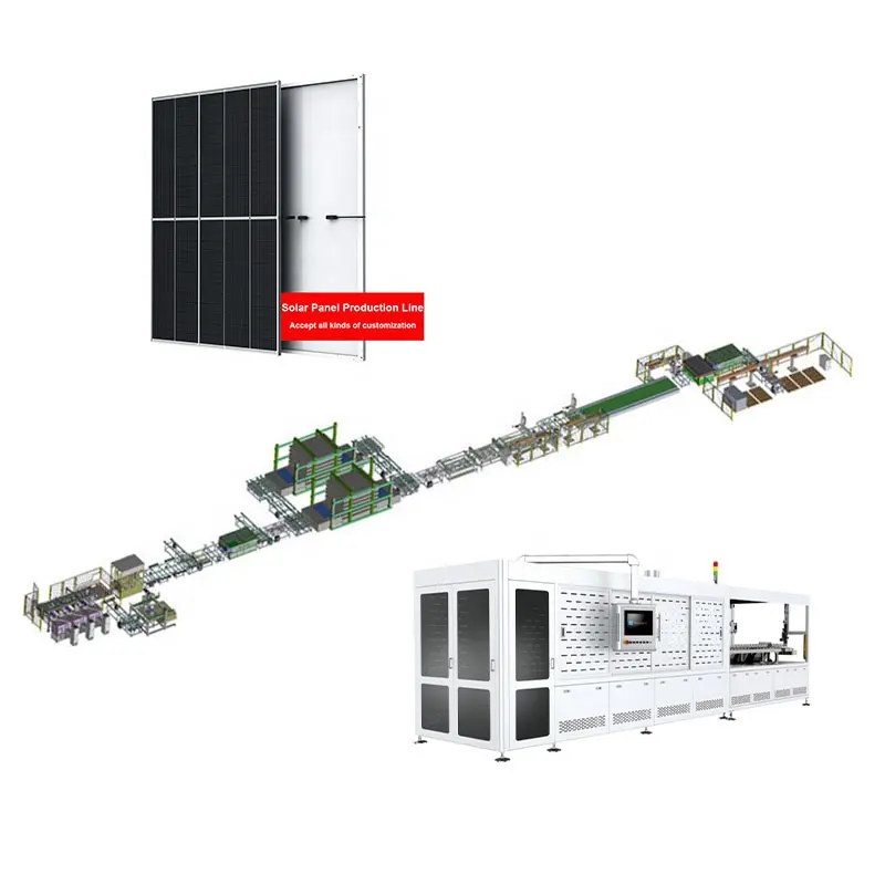 Ligne de production solaire intelligente 500mw 1GW 2GW de cellules de panneaux solaires avec ligne de production de panneaux solaires high-tec