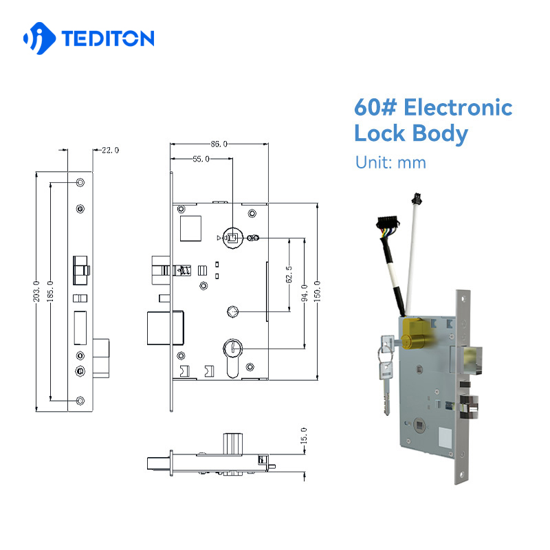 Tediton Classic Wireless Intelligent Security Ttlock Electric Key Code Wifi App Home Door Smart Lock