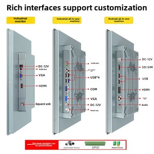 Tableta con pantalla táctil industrial de 12 pulgadas, sistema XP, Control resistivo capacitivo, funcionamiento Linux I5 Intel RK3568 RS232 LCD - Product Image 3