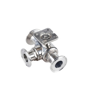 Válvula de agua de plataforma alta de tres vías válvula de bola de flotador de acero inoxidable tipo T tipo L neumático eléctrico - Product Image 3