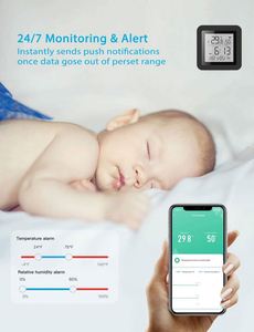 Tuya akıllı wifi uzaktan kumanda akıllı kontrol wifi IR denetleyici sıcaklık ve nem sensörü ile ekran - Product Image 6