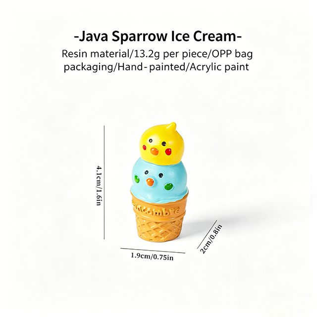 Bird-shaped ice cream cone
