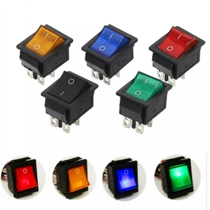 Işık ile KCD4 dört pin iki dişli gemi tipi anahtarı - Product Image 1