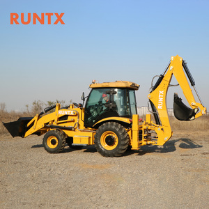 RUNTX 4x4バックホー地球移動機械Retroexcavadoraディーゼルフロントローダーとバックホートラクターミニタオル可能バックホーローダー - Product Image 3