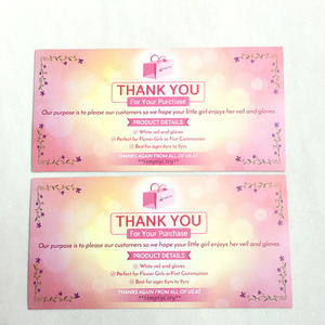 Özel baskı tasarım teşekkürler postscards takı kartvizit promosyon giysi teşekkür ederim kartları sipariş - Product Image 1