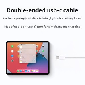 Toptan örgülü tip-c hızlı şarj Pd Apple için kablo 16 veri şarj cihazı çift C arayüzü sahip naylon cep telefonu şarj cihazı - Product Image 3