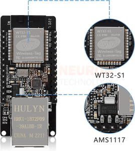 WT32-ETH01 modulo ESP32 Ethernet WiFi BT scheda di sviluppo 100Mbps RJ45