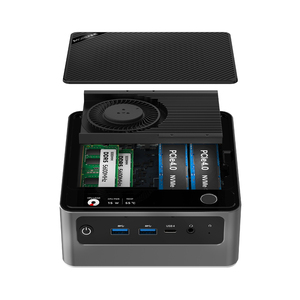 Zkmagic Barebone Mini PC Intel Ultra 7 155H Gaming Desktop Computador NVME SSD WIFI 7 BT 5.4 4K Win11 Pro AI SFF NUC CAIXA