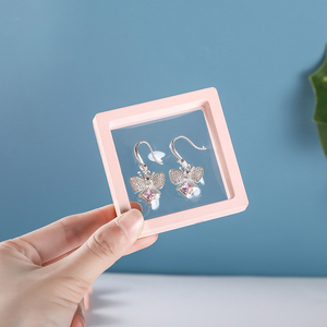 Xinxing-marco flotante <span class=keywords><strong>3d</strong></span> de plástico transparente para exhibición de joyas, caja de embalaje personalizada de alta calidad, película de Pe