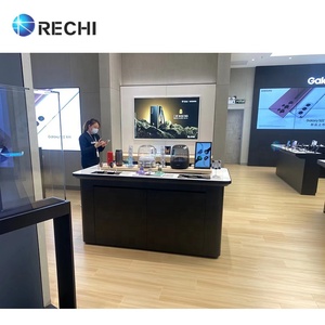 RECHI手机商店设计零售展示和商店固定装置现代木质展示柜台桌子和手机配件搁板单元 - Product Image 2