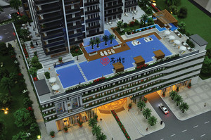 Simulación a gran escala del modelo de construcción de edificios