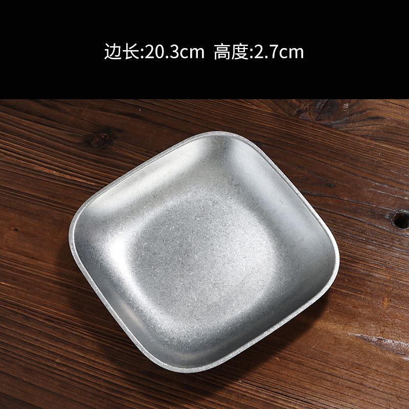 20.3cm square plate (snowflake sand)