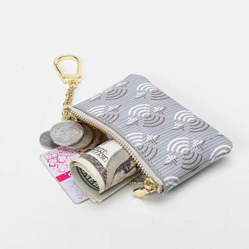 Özel Mini sikke cep özel fermuar kare deri cep bozuk para cüzdanı renkli küçük asılı çanta