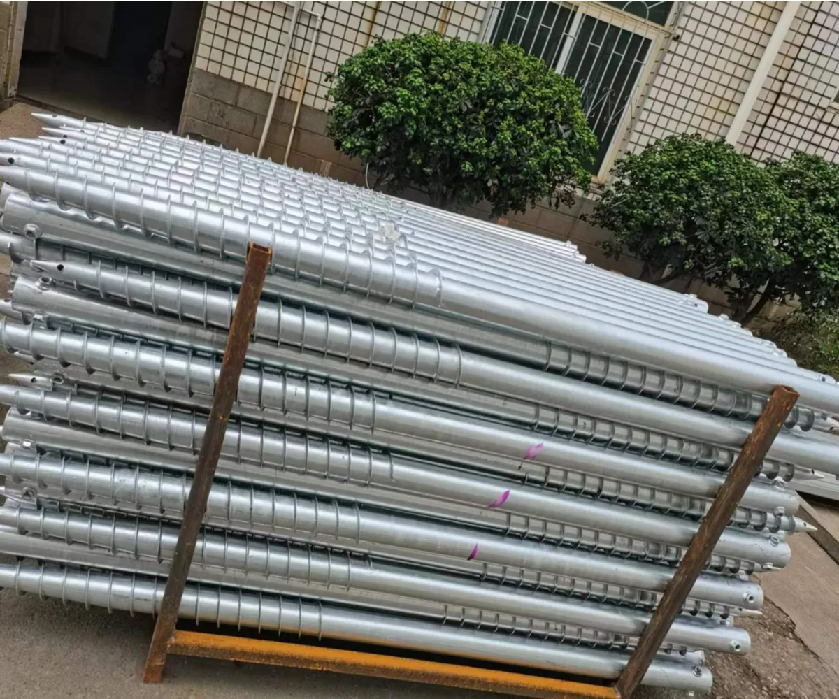 Hot dipped galvanized pole anchor ground support for solar mounting system earth ground screw anchor