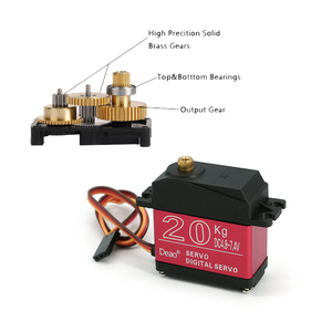 360 grado 20KG ad alta coppia di ingranaggi in metallo Micro Servo digitale lineare per RC auto RC braccio Robot - Product Image 2