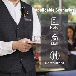 Mini gancho para la oreja Walkie Talkie sistema de intercomunicación bidireccional 25 canales 400-470MHz 0,5 W intercomunicador inalámbrico para restaurante para Hotel