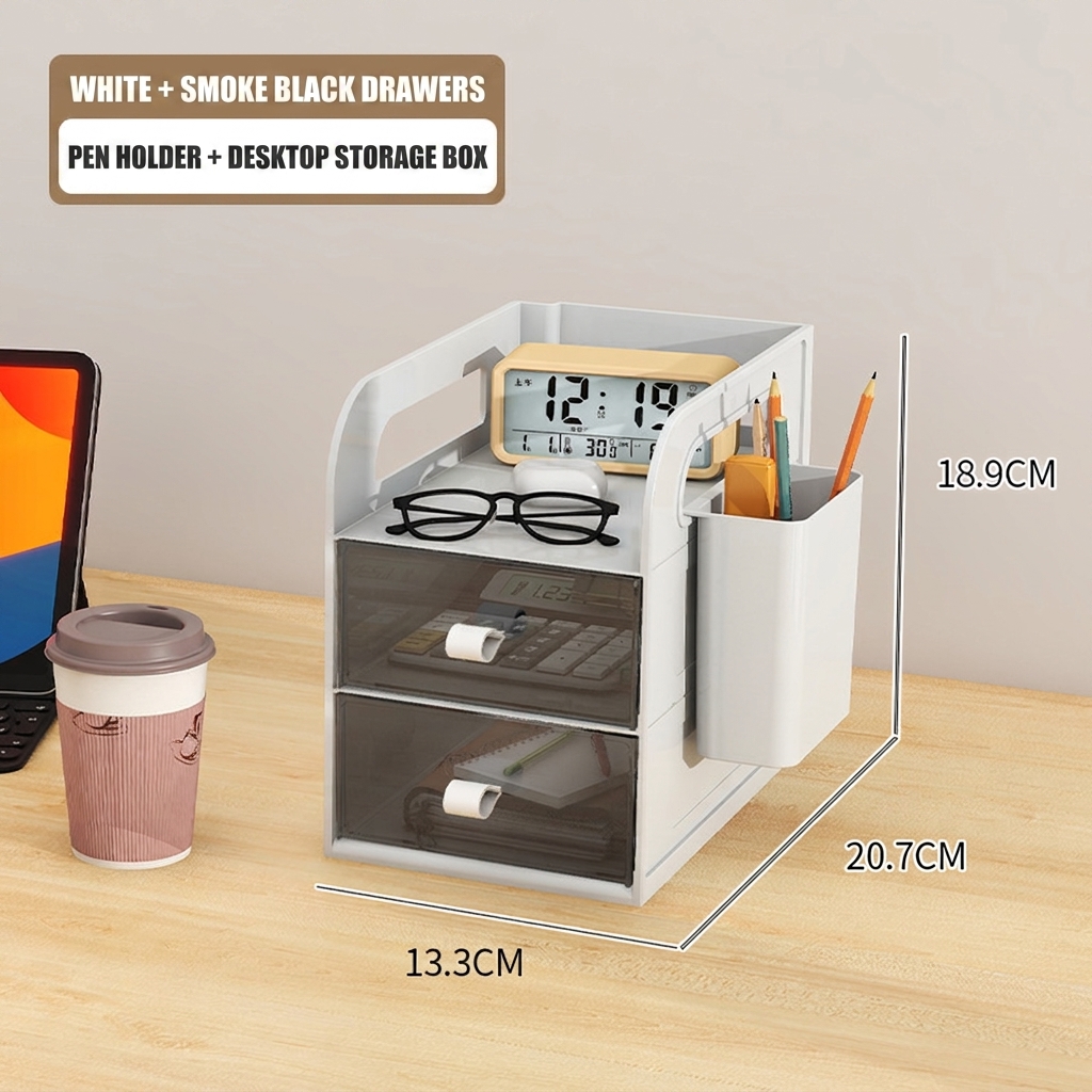 Transparent black: desktop drawer box