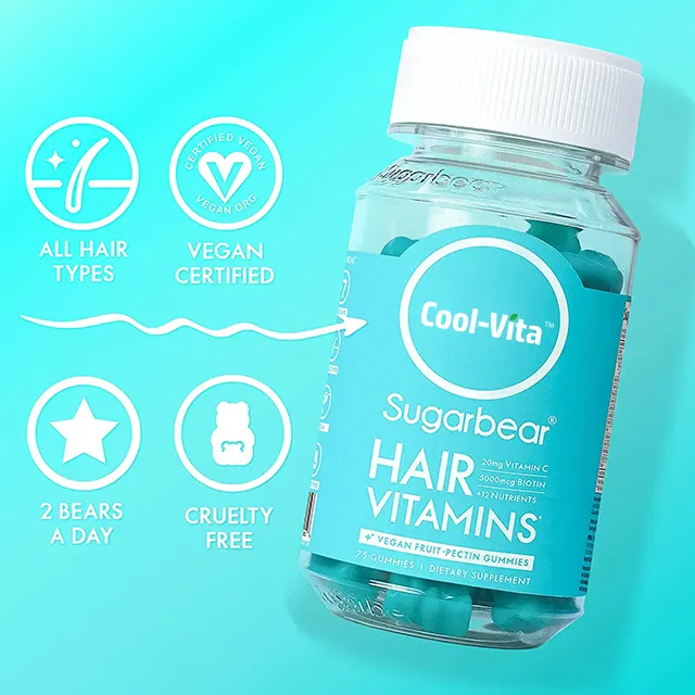 Suplemento para el crecimiento del cabello y la salud, suplemento de vitamina Gummy, para promoción de desarrollo, Etiqueta Privada