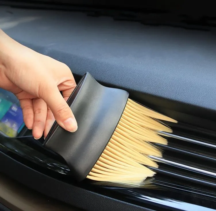 Özel araba detaylandırma temizlik toz temizleme fırçası yumuşak kıllar arabalar iç temizleme fırçası silgi oto İç toz fırçalar