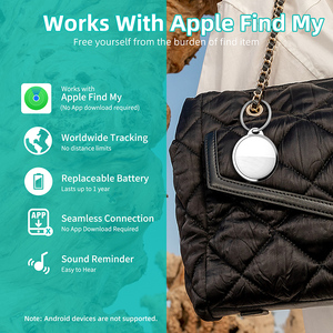 Duración de la batería reemplazable de 12 meses Funciona con Android e iOS Find My Apps LED y alertas de sonido Mini Item Tracker - Product Image 2