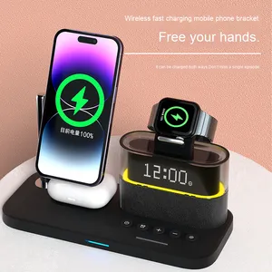 ที่ชาร์จแบบแม่เหล็กไร้สายพร้อมนาฬิกาปลุก QC3.0 30W ไฟกลางคืนสำหรับ Apple สำหรับ Huawei สำหรับโทรศัพท์ Xiaomi Type-C พอร์ต - Product Image 3