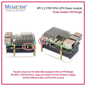 Raspberry Pi 5 UPS modulo di potenza, 21700 5 v5a, USB-C di uscita con funzione di negoziazione PD personalizzato - Product Image 5