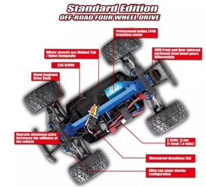 Remo 1635 <strong>RC</strong> Car 1/<strong>16</strong> 2.4G 4WD Waterproof Brushless Off Road <strong>RC</strong> Car Vehicle Models Remote Control <strong>Toy</strong> With Transmitter - Product Image 6