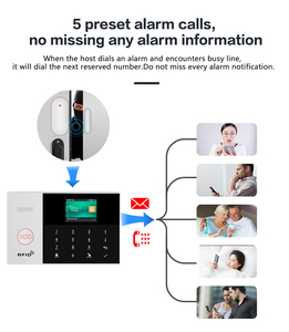 Tuya Smart Life App 993ワイヤレスおよび有線RFID盗難防止セキュリティシステムWiFiGSMホームアラームシステム (ドアモーションセンサー付き) - Product Image 5