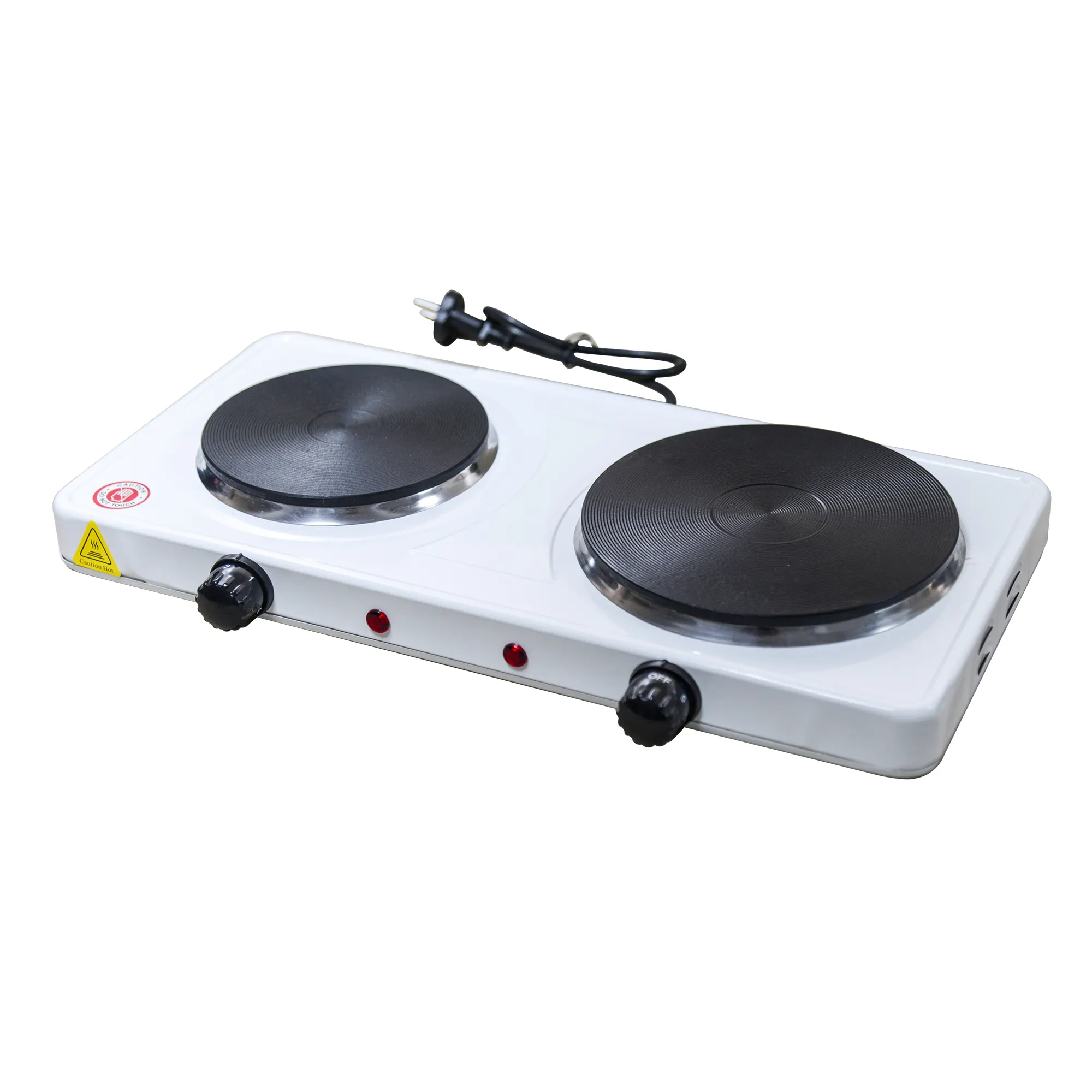 Double Hot Plates  Hot Plates for Cooking Portable Electric Double Burner  White Stainless Steel Burner