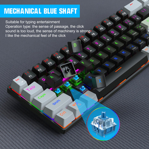 HXSJ V800 Mechanical Gaming <strong>Keyboard</strong> 68-<strong>Key</strong> Electronic <strong>Computer</strong> with RGB <strong>Lighting</strong> and CE Certified Mini Laptop - Product Image 4