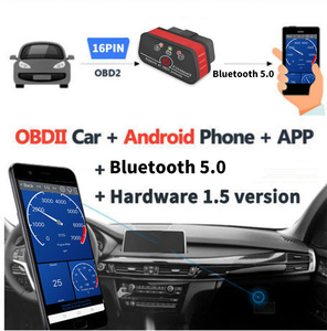 新版本蓝牙5.0 OBD2扫描仪Elm327读码器车载诊断适配器适用于IOS安卓 - Product Image 6