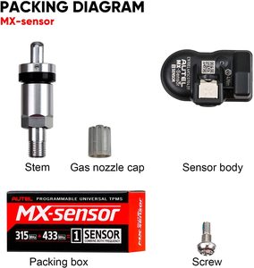 Autel-programador inalámbrico mx-sensor, 315Mhz y 433Mhz, TPMS Universal con 98% de cobertura de vehículos