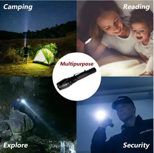 Siêu điện đèn pin T6 <span class=keywords><strong>LED</strong></span> Đèn pin zoom <span class=keywords><strong>LED</strong></span> Torch Sạc đèn pin mạnh mẽ Chiến Thuật Cắm Trại Ngoài Trời Torch - Product Image 6