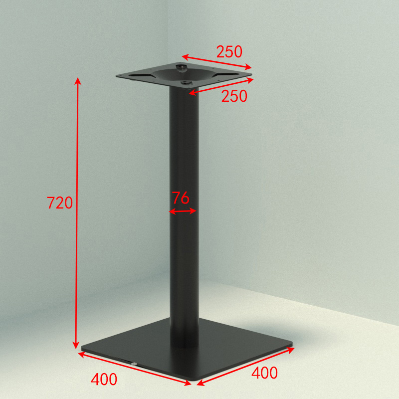 Placa de acero negra-400*400mm