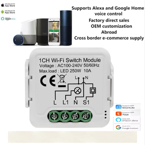 Oourtop WiFi /Zigbee 1/2/3/4 Gang CH переключатель с дистанционным голосовым управлением Tuya Умный домашний переключатель для освещения - Product Image 4