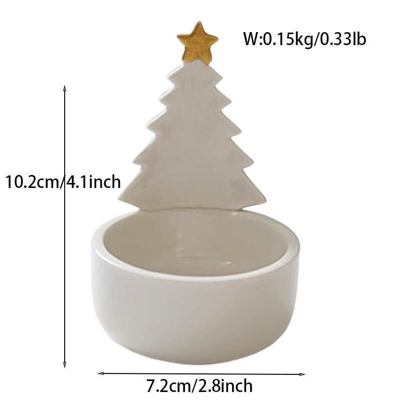 Bougeoir sapin de Noël doré