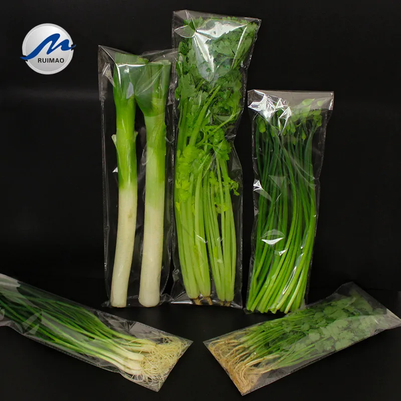 Sac d'emballage en rouleau de légumes frais, vente en gros, Anti-buée, stockage en plastique OPP, Micro perforé
