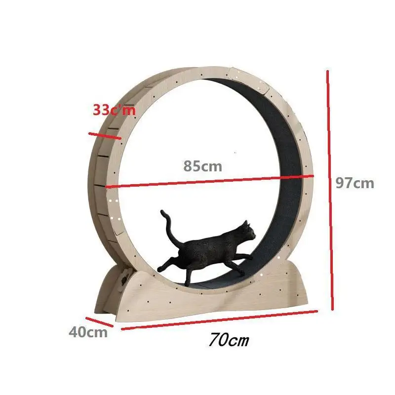 Hoge Kwaliteit Wasbare Milieuvriendelijke Houten Sml Kat Indoor Oefening Running Wiel Loopband Voor Katten