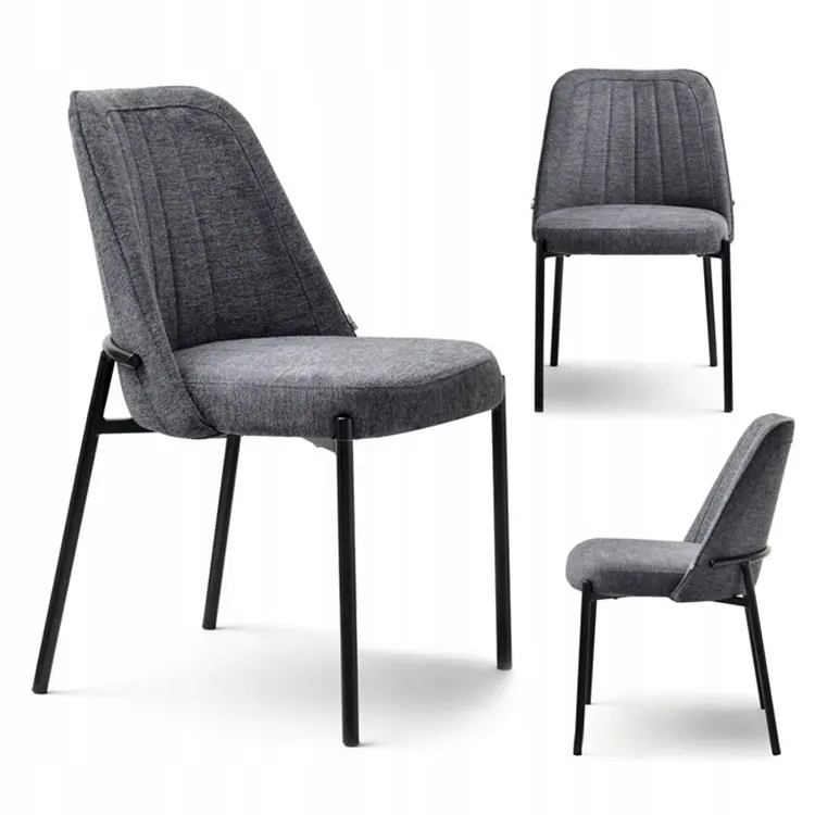 modern luxury restaurant kitchen dining room furniture metal frame nordic upholstered velvet fabric dining chairs for table