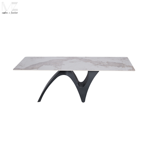 Mesa de comedor de lujo moderna nórdica, mesa de comedor de mármol Rectangular de piedra sinterizada de gama alta Simple de lujo de 4 plazas - Product Image 6
