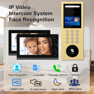 Sistema de videoportero de construcción para multiapartamentos Reconocimiento facial Timbre Cámara Acceso Desbloqueo Sistema de entrada de puerta de casa - Product Image 2