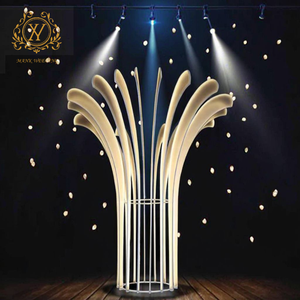 Sáng tạo kim loại phát quang cây Đèn sàn cong lá cây trang trí ánh sáng cho đám cưới sân khấu lối đi trang trí nền - Product Image 4