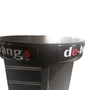 Rotierender Desktop-Displayst änder aus Holz mit Slatwall-Haken für kleines Zubehör und Zubehör regale - Product Image 4