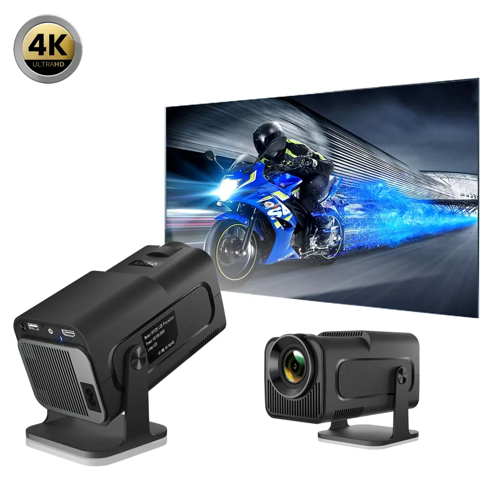 4K Full HD Android 11 Portable Projector High Brightness Beamer with 300 ANSI Video Projector for Home or Classroom