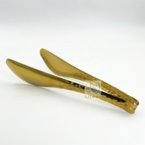 Chất lượng cao Vàng Thép không gỉ Kẹp nhà bếp khách sạn Phương Tây thực phẩm bít tết thịt nướng Clip - Product Image 2