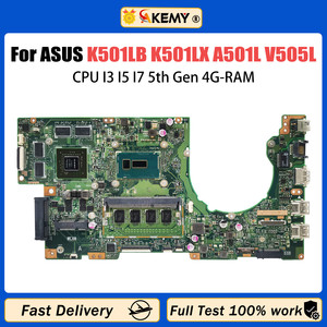 ASUS A501L K501L K501LXマザーボードK501LB i3 i5 i7 4GB CPU 4GB RAM V505L K501LA K501LC K501LY K501LBメインボード用