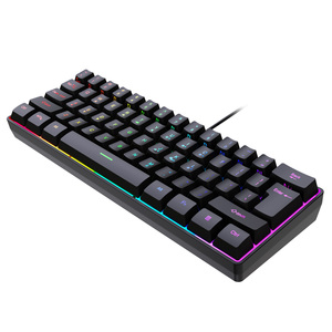 Factory <strong>Customize</strong> Branding K401 Mini <strong>Keyboard</strong> Wired 61 Keys RGB TKL 60 Percent <strong>Keyboard</strong> Mechanical FEEL Gaming <strong>Keyboard</strong> - Product Image 2