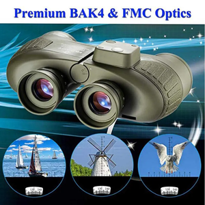 Bosshile ban đầu BK4 lăng kính 10x50 Ống nhòm biển la bàn Ống nhòm hải lý với ống nhòm tầm nhìn ban đêm Rangefinder - Product Image 5
