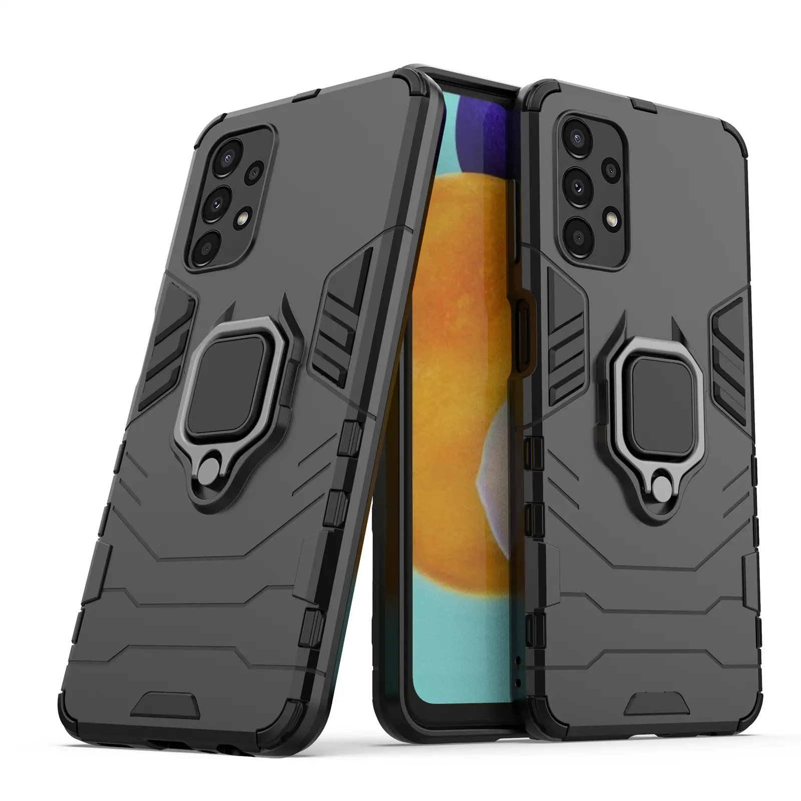 Wholesale Hard Plastic Kickstand Back Cover For Samsung Galaxy A12 A13 A32 A52 A23 A33 A53 5G Shockproof Mobile Phone Case